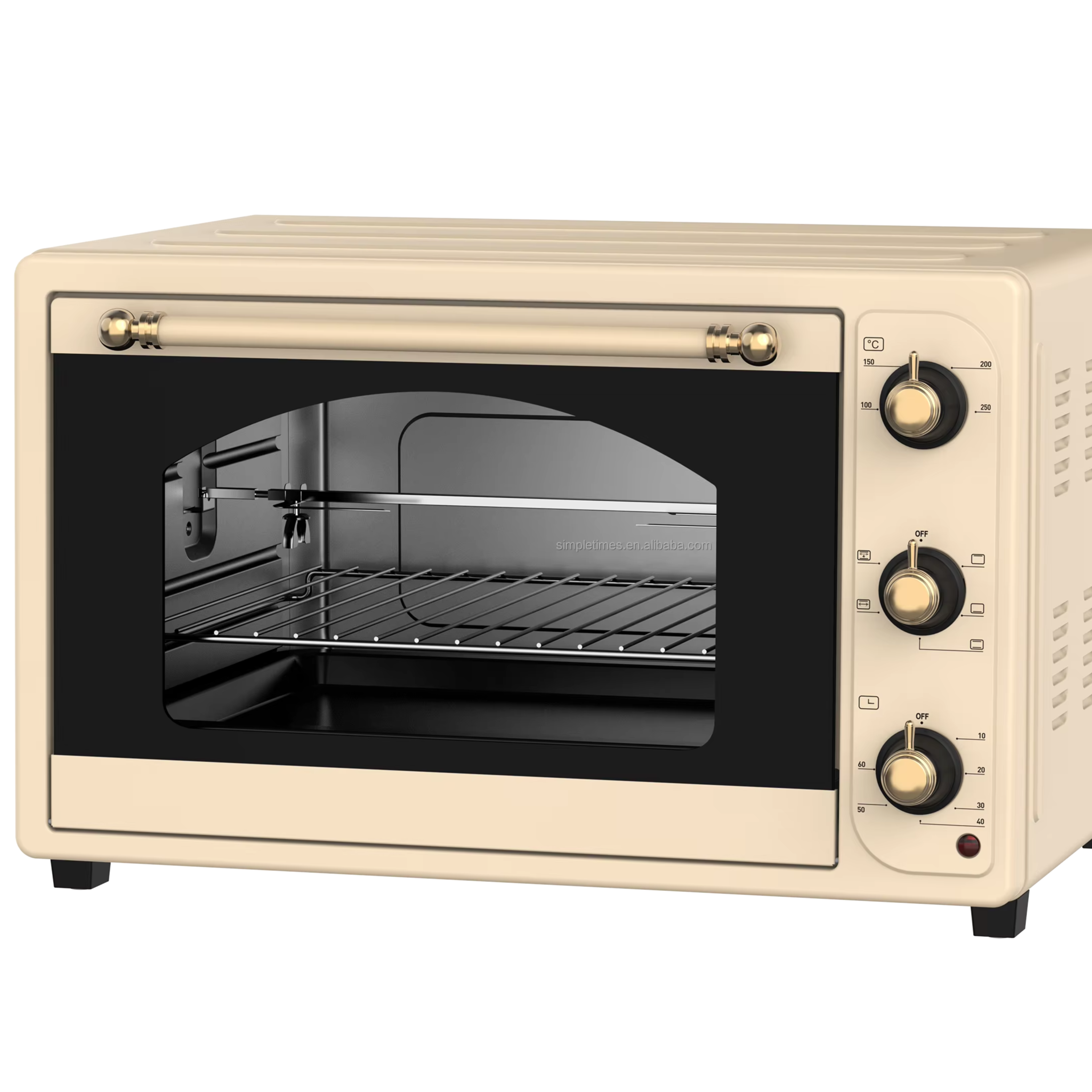 Simple Times Mechanical Air Fryer Oven Stainless Steel Air Fryer Oven Large Capacity 48 Liters Electric Oven