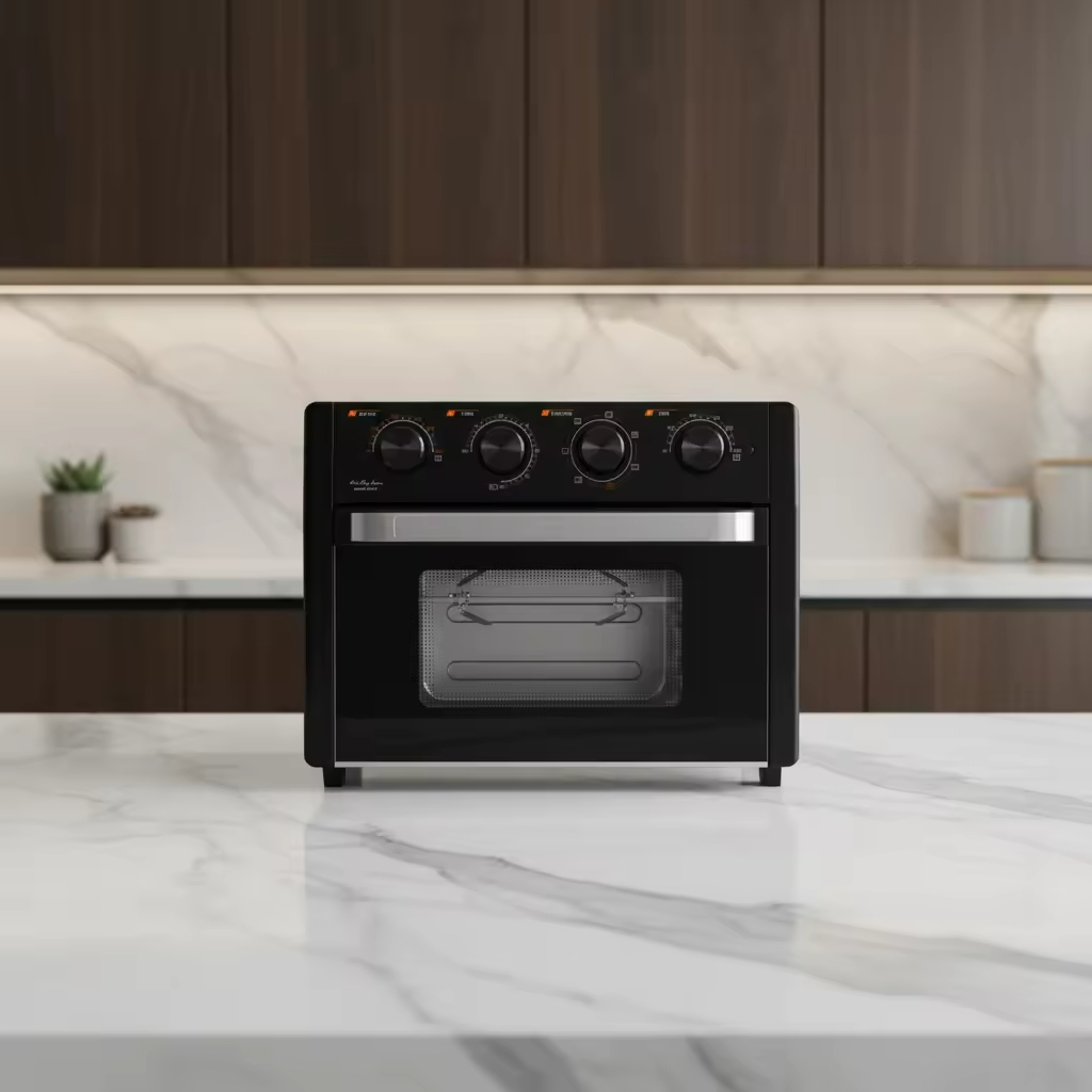Electric Air Fryer Oven 23L Mechanical Timer Control Convection Pizza Bread Steak Bake Oven