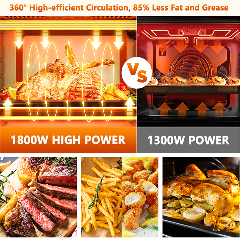 30L Extra Large Digital Air Fryer Oven Digital Control Oil-Free Convection Roast Bake Dehydrate Home Kitchen Appliance CE