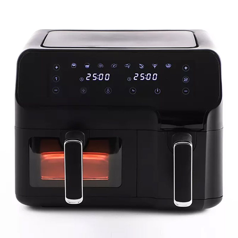 Family Size 7L Smart Steam Air Fryer Nonstick Square Basket 8-Preset Air Frying Reheating Dishwasher-Safe Kitchen