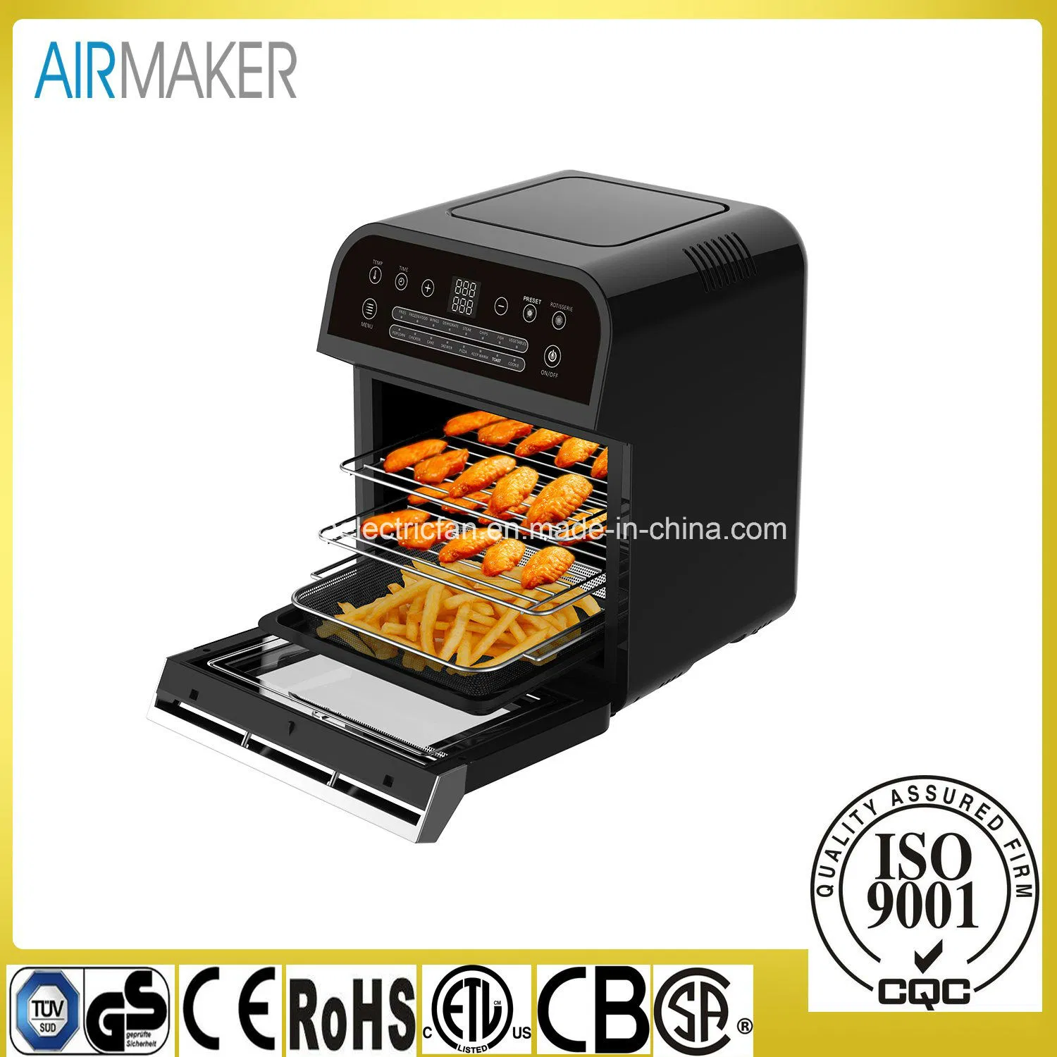 2021 New Designed Air Fryer Convection Toaster Oven with Rotisserie with ETL/GS/CE