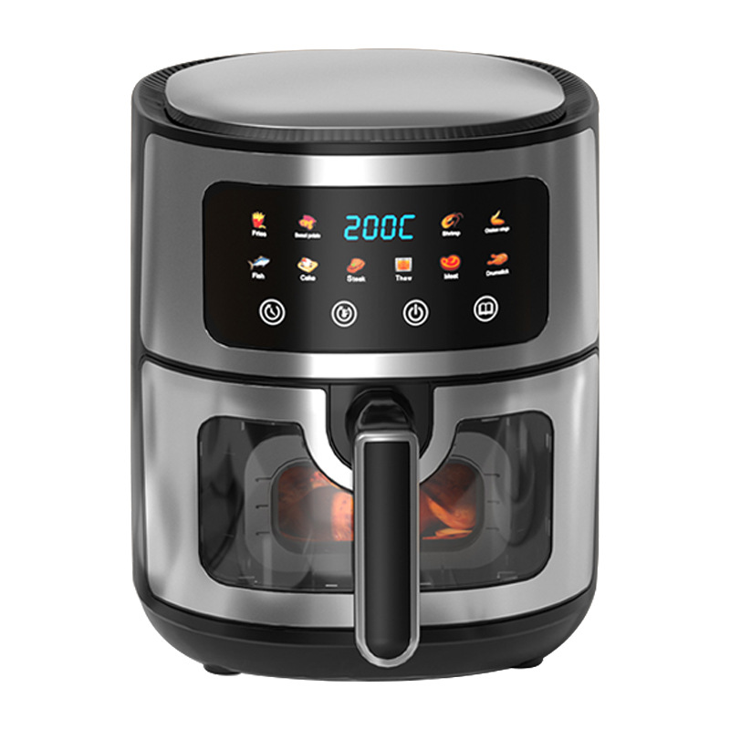 Plastic Square Modern Digital Touchscreen Control Eco-friendly Non-Stick Coating Electric Air Fryer Household Class Energy