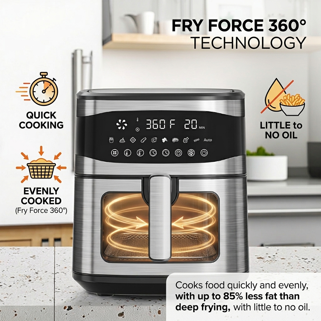 267114 2025 New Smart App Control 1800W 9L Healthy air Fryer Wifi