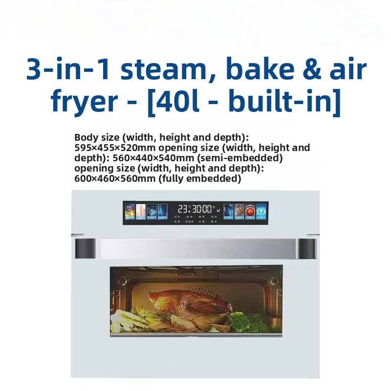60L Steam Oven 220V/110V Embedded Household 40L 80L Electric Oven Electric Steamer Electric Air Fryer
