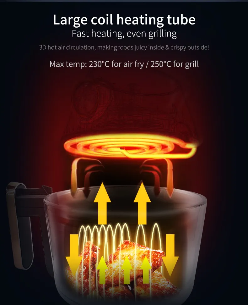 Commercial Air Fryer Digital Control Healthy French Fries Freidora De Aire Kitchen Appliances
