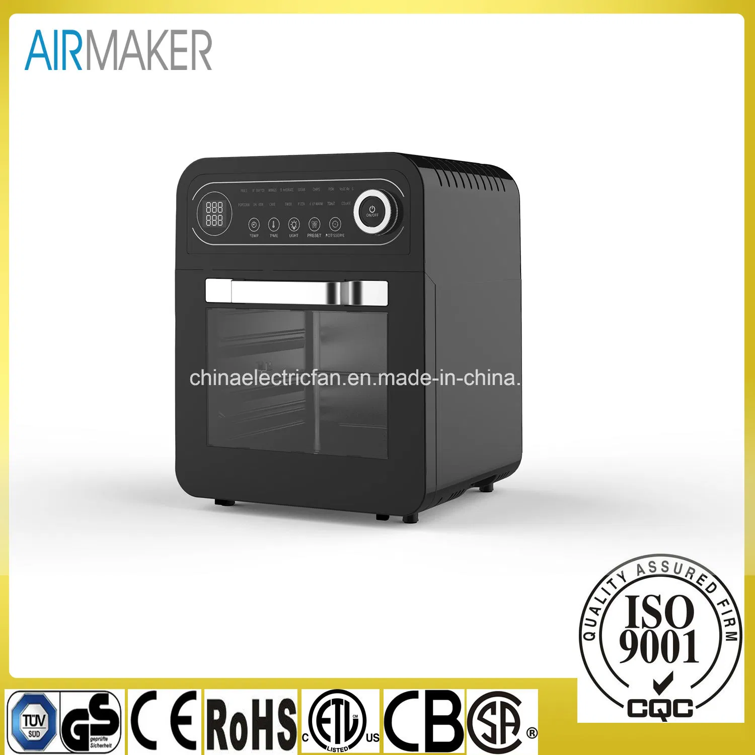 12 Quart Air Fryer, 10-in-1 Air Fryer Toaster Oven, Convection Roaster with Rotisserie and Dehydrator, Digital LCD Touch Screen, Accessories and Recipe Includ