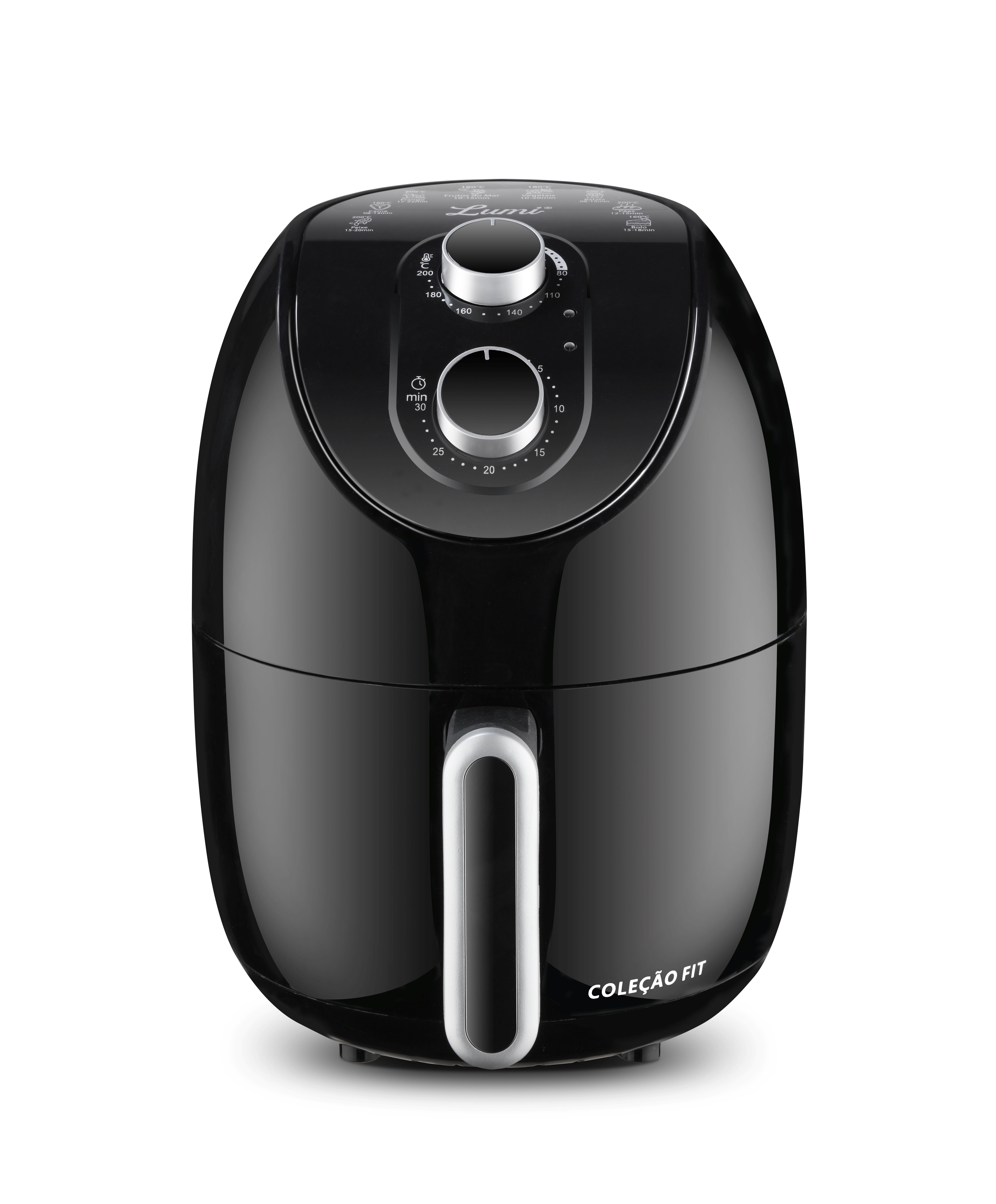 Popular Large Capacity 4L Round Air Fryer with Double Knob Mechanical Design