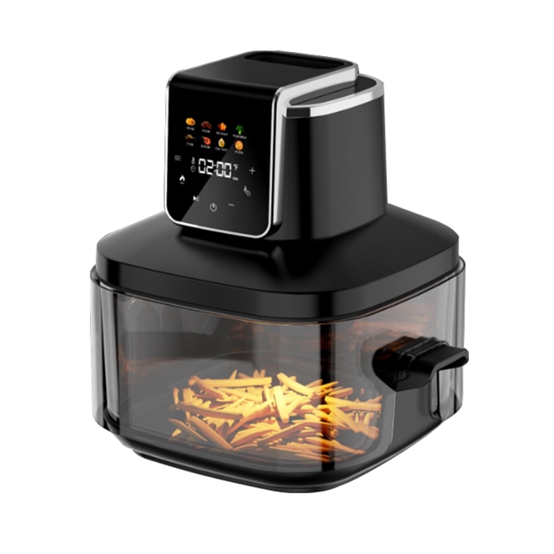 Multi-functional 1800W Digital Control Portable 6L Glass Pot Air Fryer with Folding LED Display