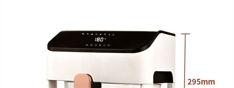 Modern Square Air Fryer 8L Large Capacity Glass Viewing Window Fully Automatic Multi-Functional Household Hotel Use Touch 1 Year