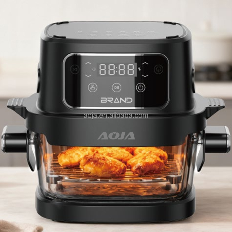 Modern Design 2 In 1 Air Fryer With Glass Window Pot Grill Electric Cooker Oven Air Fryer Energy Saving Smart Air Fryer Digital