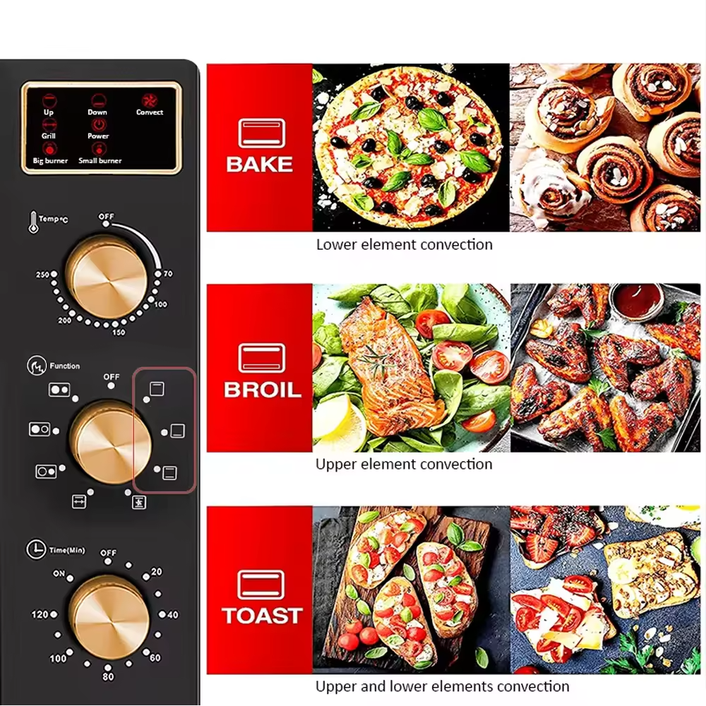 Cheap Personalized Reasonable Price Convection Oven Electric Air Fryer Toaster Oven With Hot Plates Visual Door