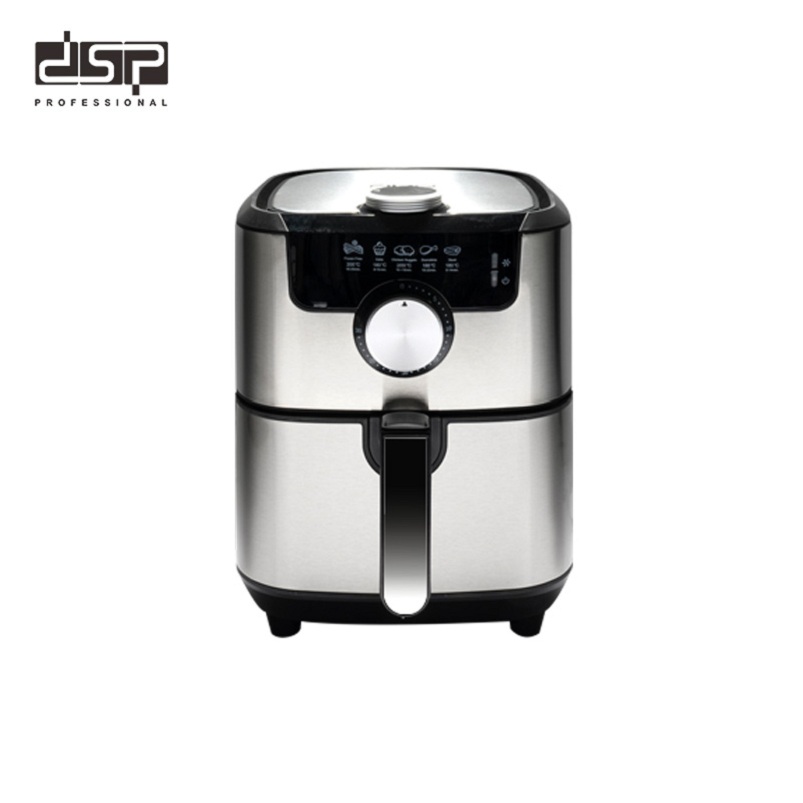 DSP New High Speed Easy Clean 4.5L Square Stainless Steel Electric Air Fryer Without Oil for Household &amp; Hotel Use