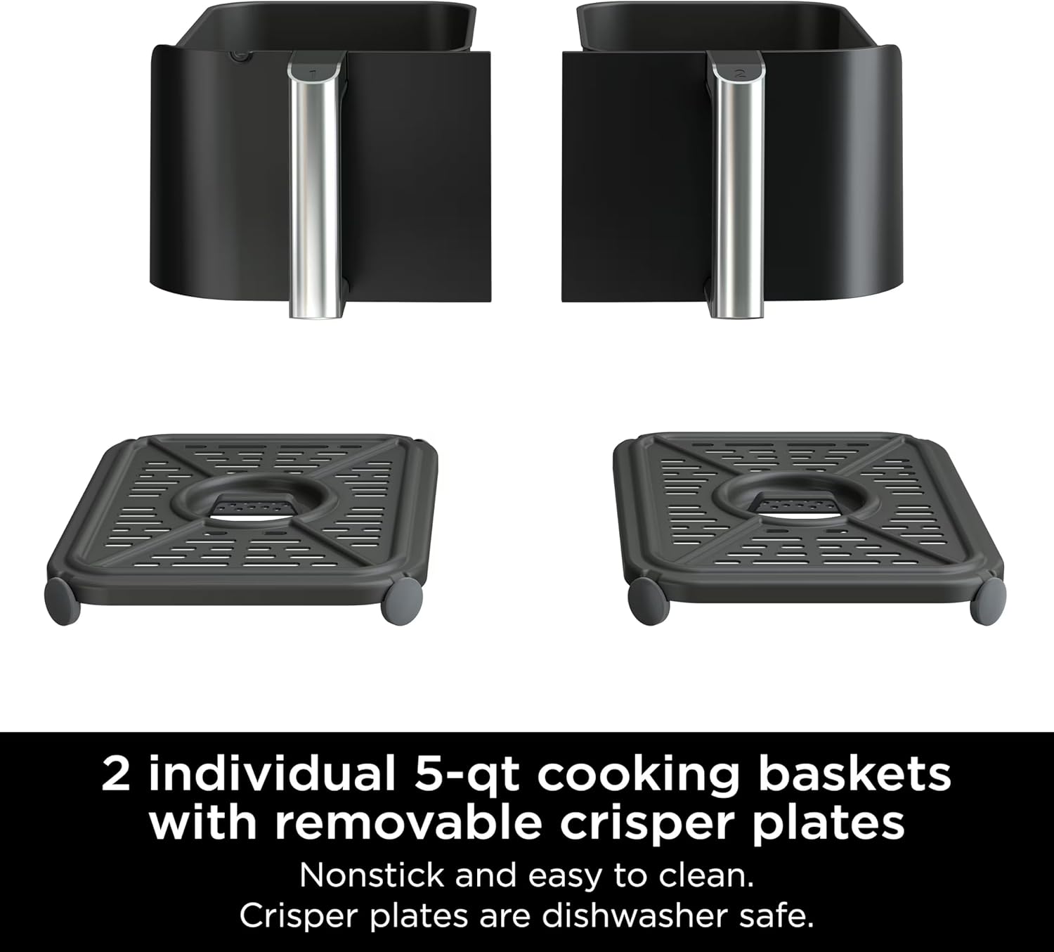 Household Double Airfryers Multi Function Electric Smart Dual Basket 9L Freidora De Aire Digital Oven Air Fryer