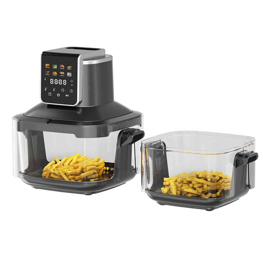 6l Modern Crispy Portable Air Fryer 8-in-1 Digital Control Space Saving Compact Design 360&deg; Visual Window Smart Touch Screen