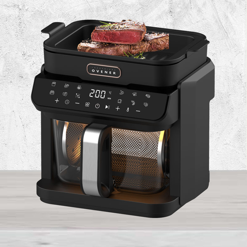 2 In 1 Digital Control Visual Air Fryer With Grill Pan