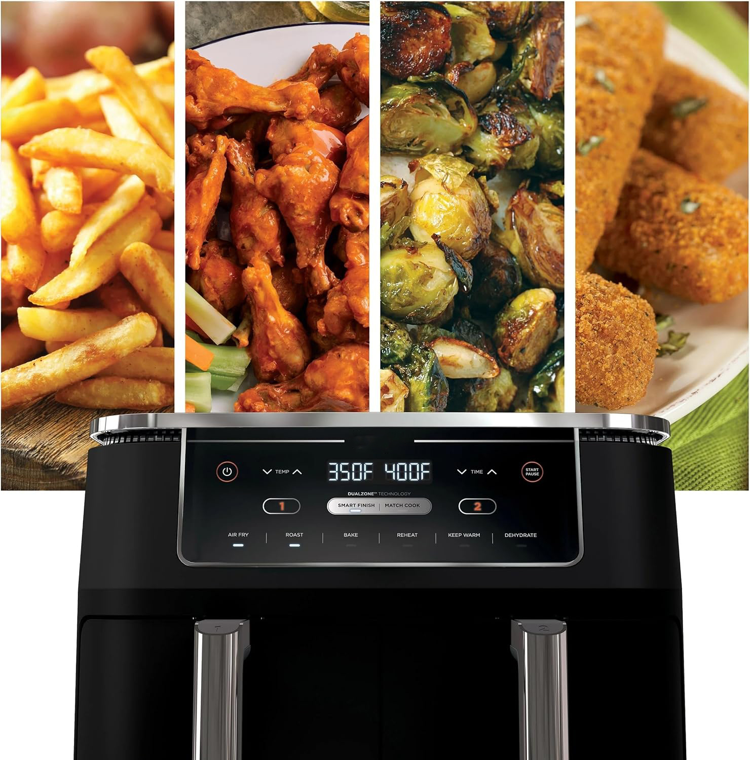 Household Double Airfryers Multi Function Electric Smart Dual Basket 9L Freidora De Aire Digital Oven Air Fryer