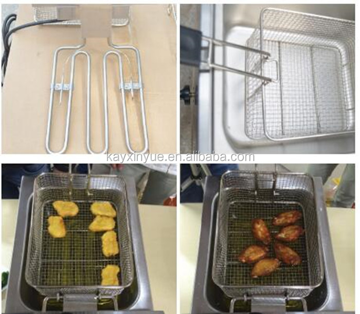 Electric deep fryer interior