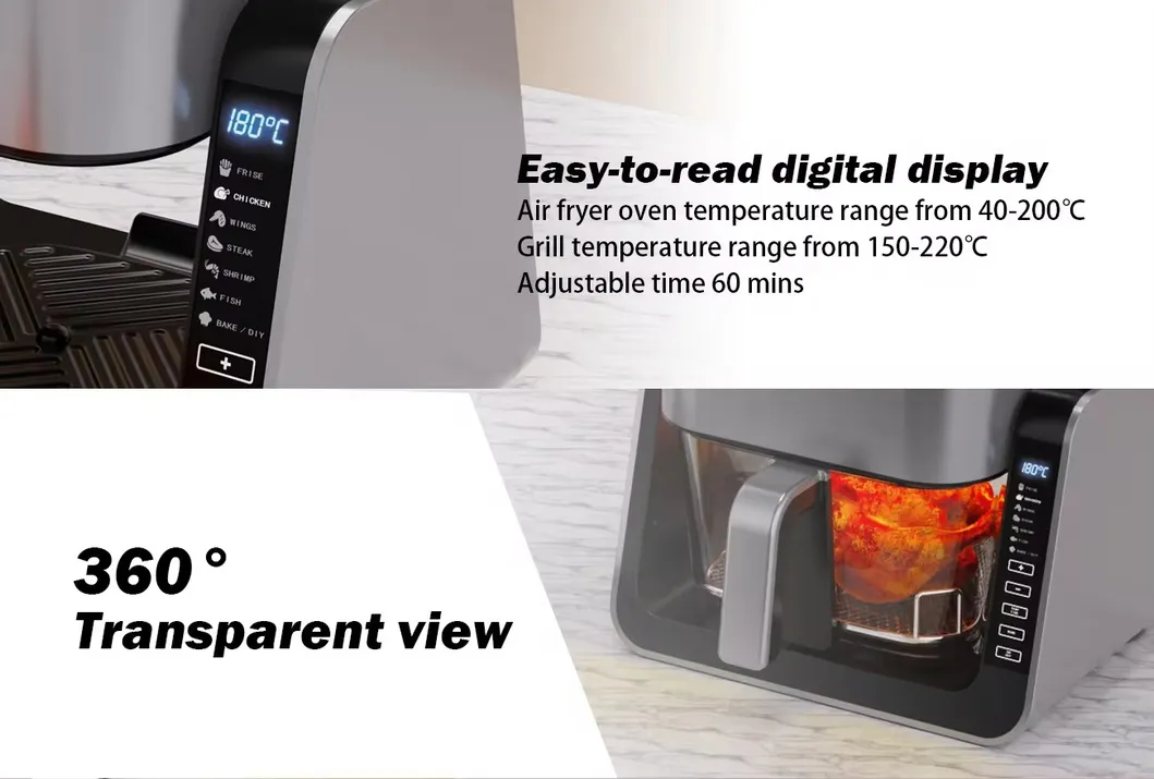4L Glass Commercial Electric Air Fryer for Cooking