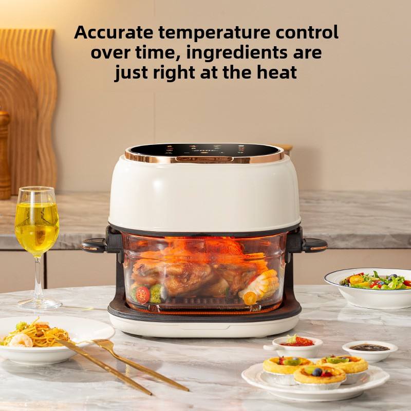 New Visual Electric Fryer Multifunctional Touch Screen Glass Liner Oven Air Fryer