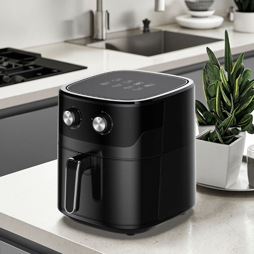 Multifunctional Square Modern 6.5L Electric Air Fryer Oven Touch Screen Control Oil-Free Energy Saving Easy Clean Fast Hotel