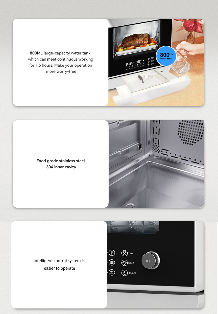 Premium Classic Square Stainless Steel LCD Digital Easy Clean Touch Screen Electric Smart Kitchen WiFi Air Fryer Oil-free