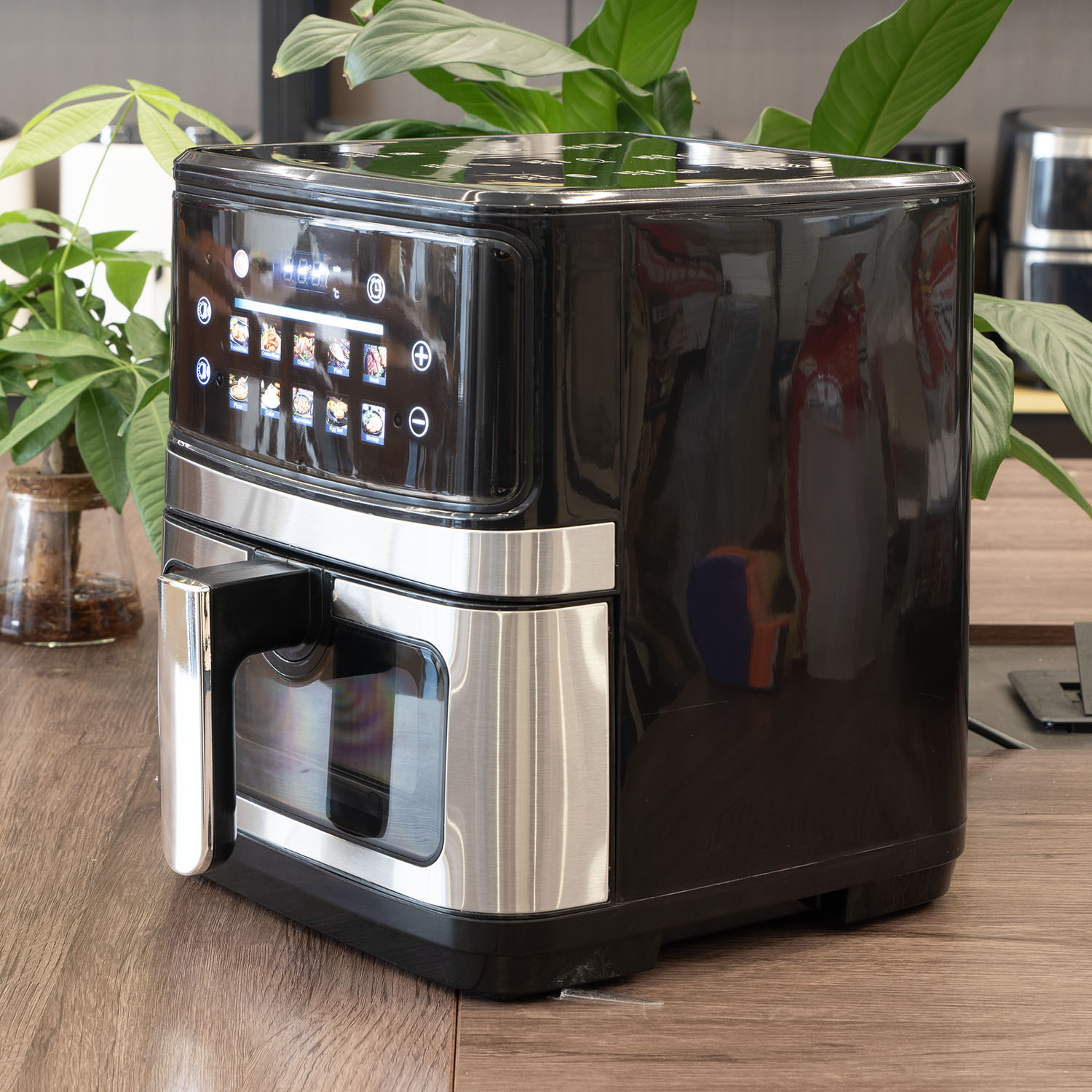 Stainless Steel Air Fryer 6L 1400W Metal Chamber Non-Stick Coating Timer Wholesale 110-220V Commercial Use