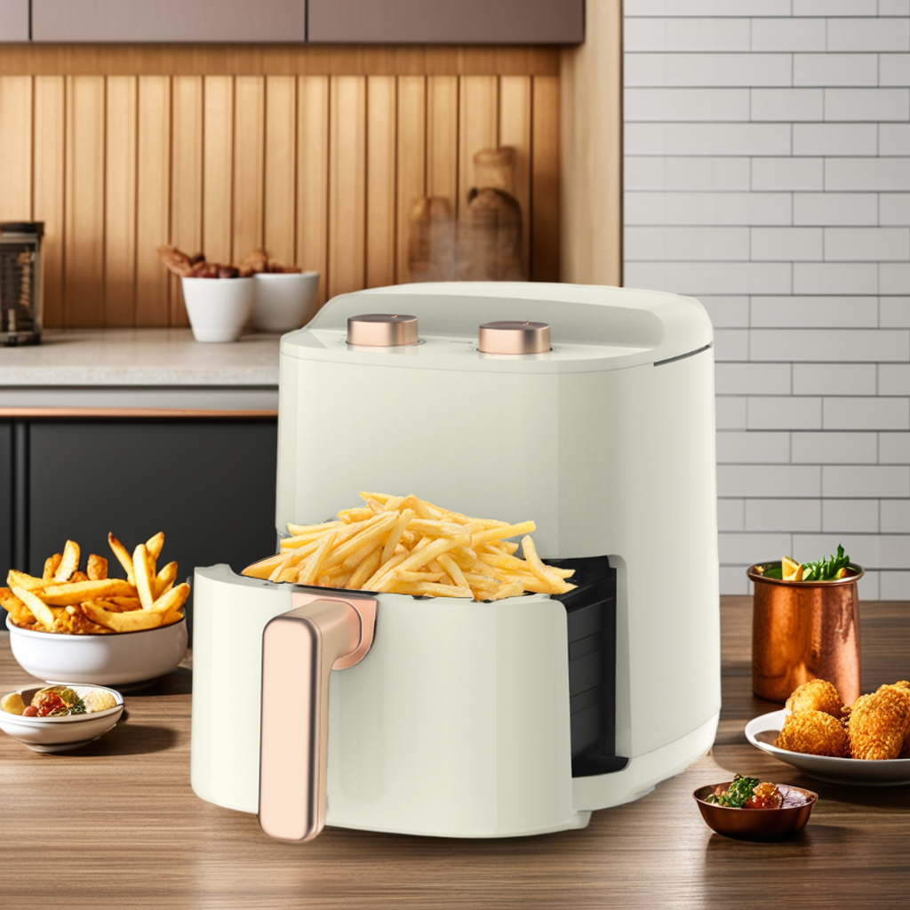 3.5L Mechanical Plastic Air Fryer Cooker 4-in-1 Multi-Function Household Commercial Use Electric No Oil Healthy Oil-free Heating