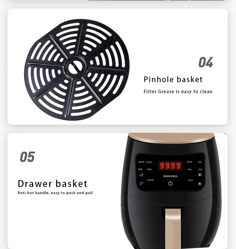 Easy Clean Air Fryer Basket