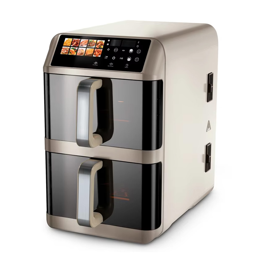 10 Menu Home Kitchen Appliance 6L+6L Smart Appliance Dual Pots Stack Air fryer Digital Touch Screen Double Drawer air Fryers