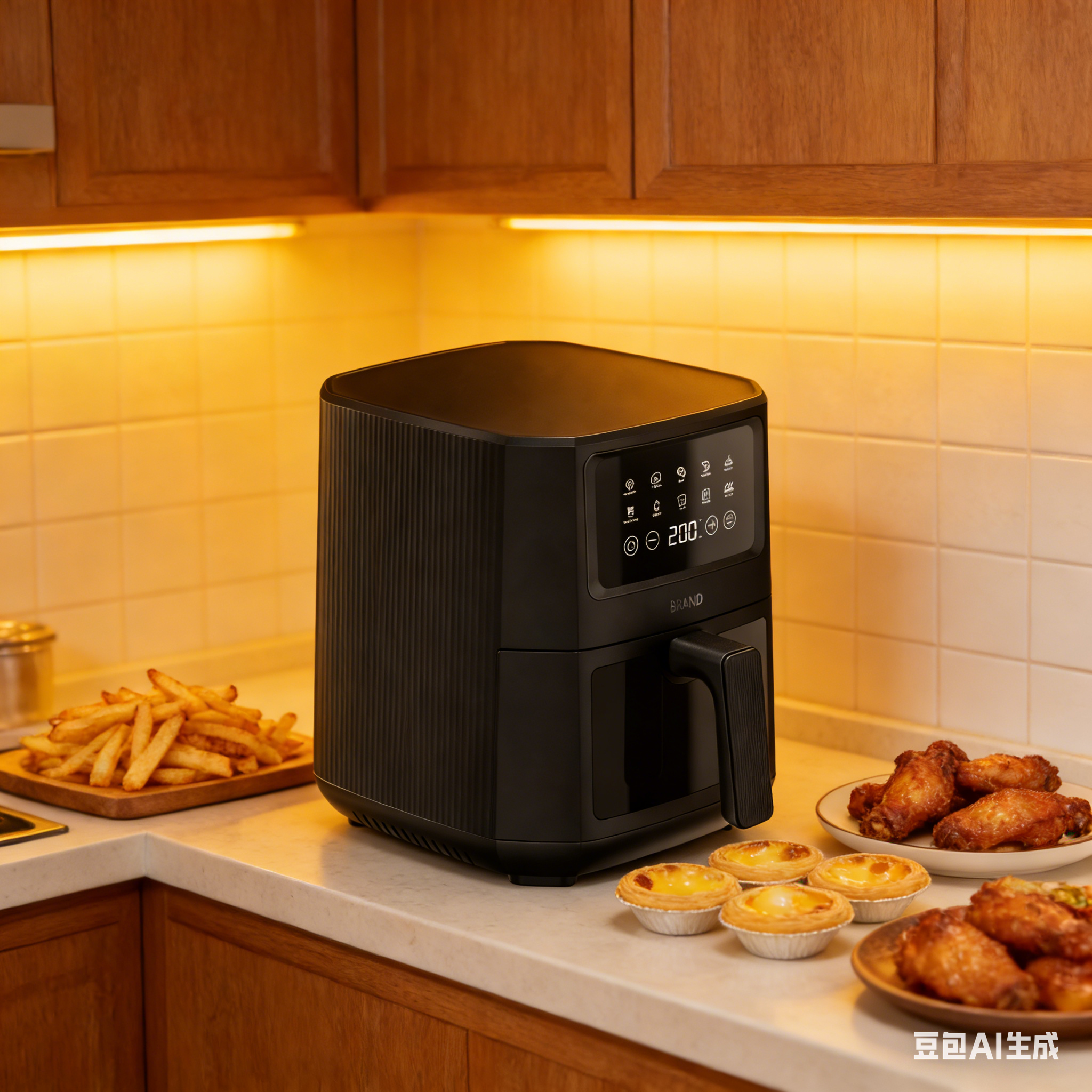 Convenient 1800W 10-in-1 7L Capacity Air Fryer for Quick &amp; Easy Meals With Nonstick &amp; Dishwasher Safe Basket