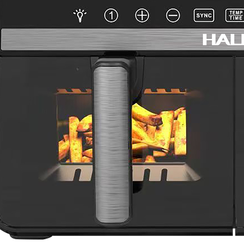 HALEY 14L Dual Basket Air Fryer 2800W 7L+7L Independent Dual Zone Visible Window Touch Screen Sync Match CE GS OEM ODM Custom