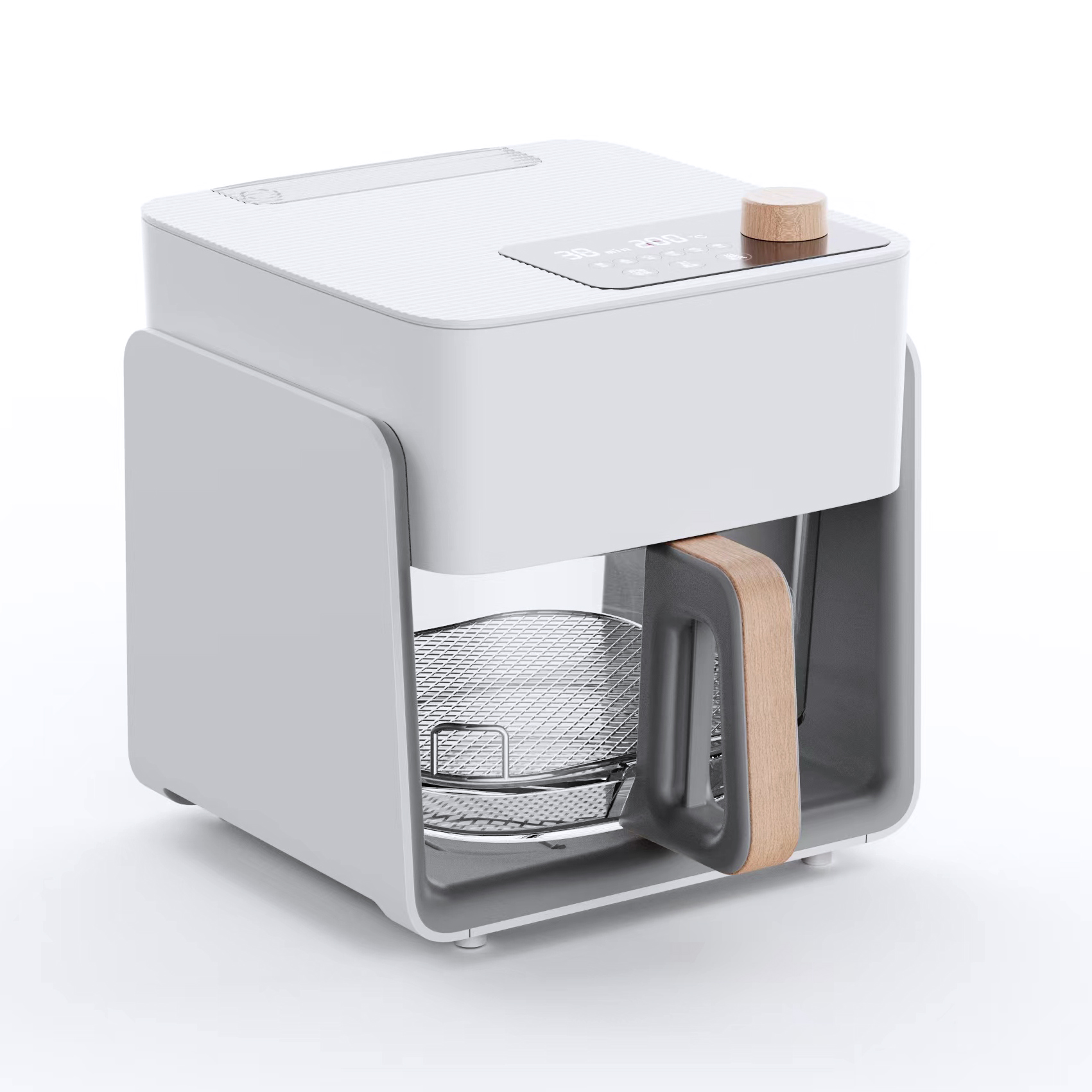 New 4L 5L Oil Free Fryer Electric Deep Digital Rapid Air Fryer Glass Container Smart air Fryer