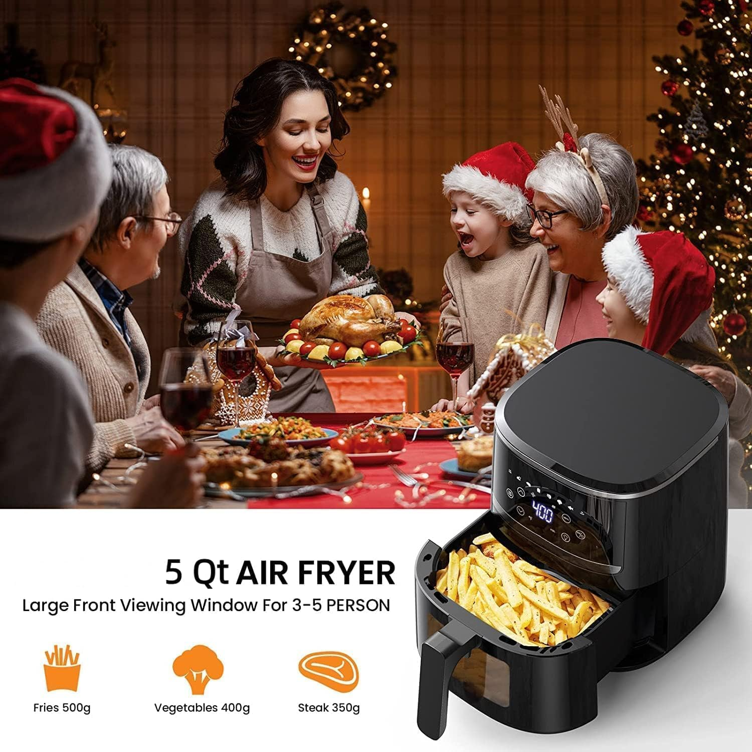 Digital Air Fryer Model 7L Oil Free Professional Home Appliance air Fryer Multifunctional Optional