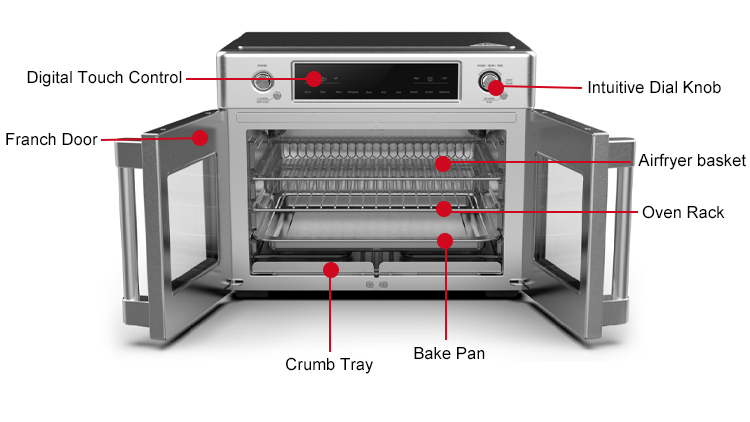 Dual Air Fryer Oven Detail 3