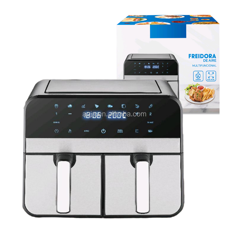Ready to Ship 8L Air Fryer 1800W High Power 10 Fast Menus Digital Touch Screen Quick Dispatch Massive Stock Available Factory