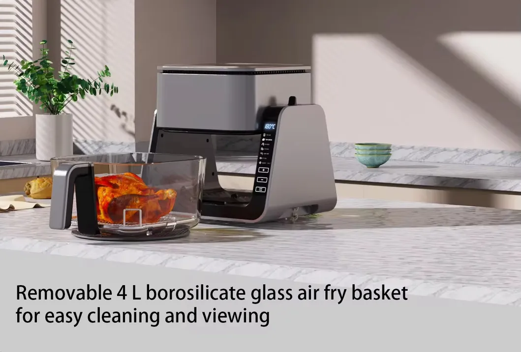 4L Glass Commercial Electric Air Fryer for Cooking