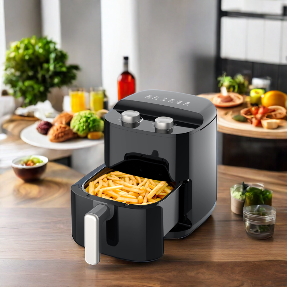 3.5L Mechanical Plastic Air Fryer Cooker 4-in-1 Multi-Function Household Commercial Use Electric No Oil Healthy Oil-free Heating