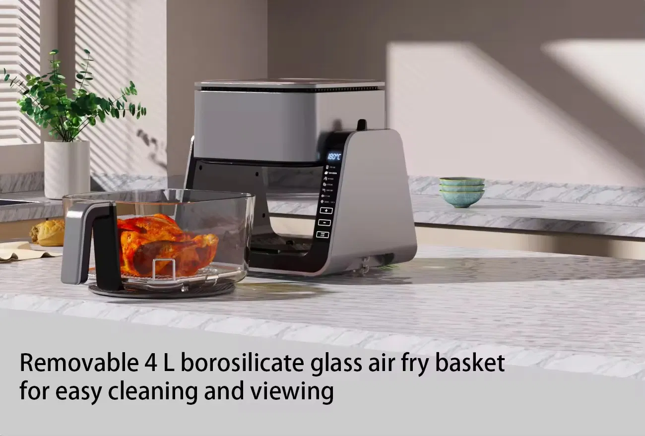 4L Glass Commercial Electric Air Fryer for Cooking