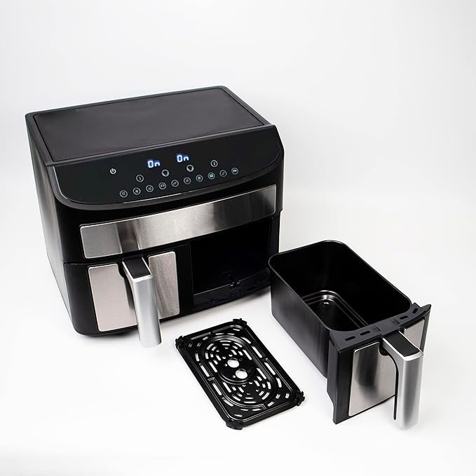 2024 Factory New Stainless Steel Digital Smart Dual Oven Air Fryer 7L with 2 Baskets LCD Display Electric Household Modern Style