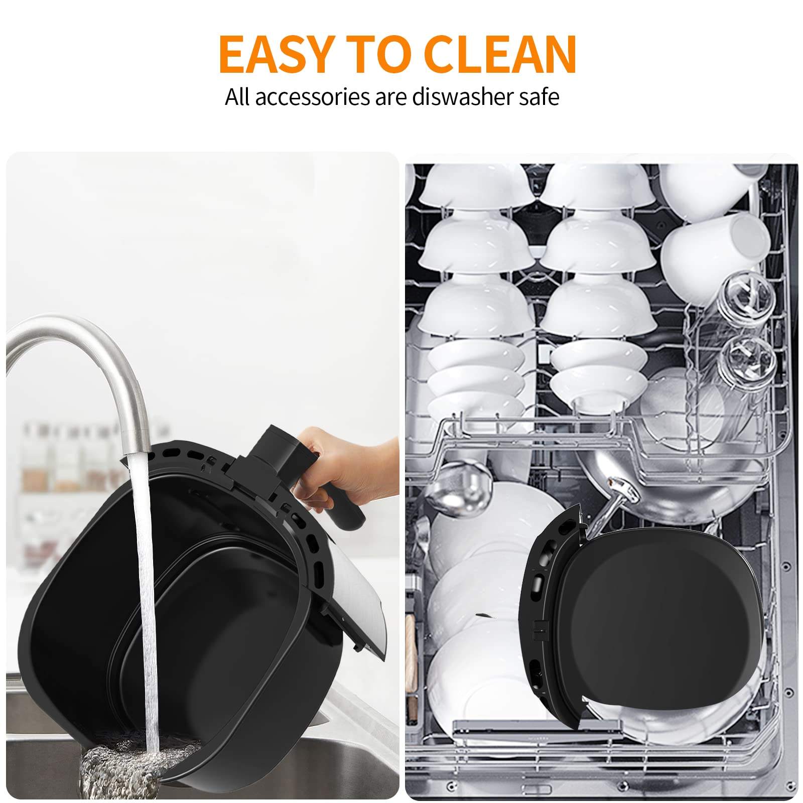 China Oil Free air Fryer 1800w air Fryer 8 Liter Multifunction Reusable Silicone air Fryer