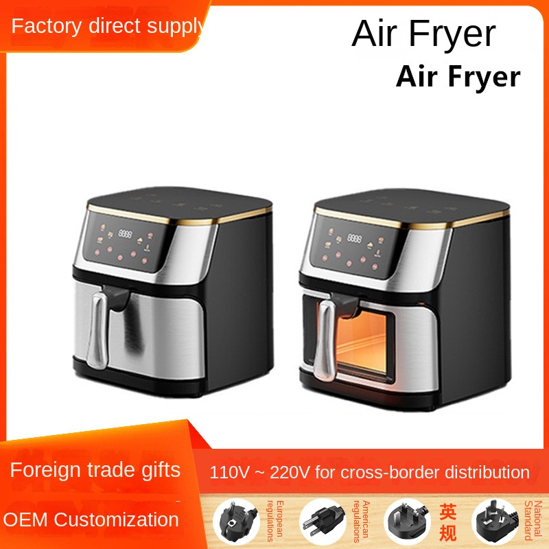 10L Visual Smart Oil-free Touch Screen Display 1400W Air Fryer Large Capacity Household Electric Oven
