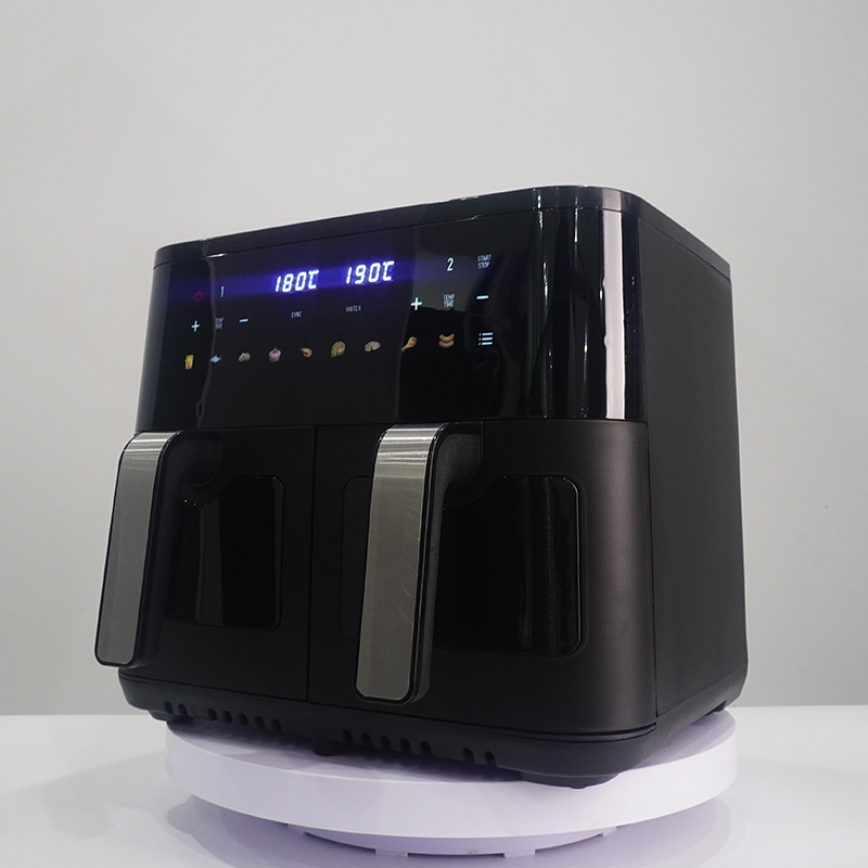 Dual Air Fryer with Two Baskets Independent Cooking Zones Large Capacity 10L Air Fryer for Family Use KA23063