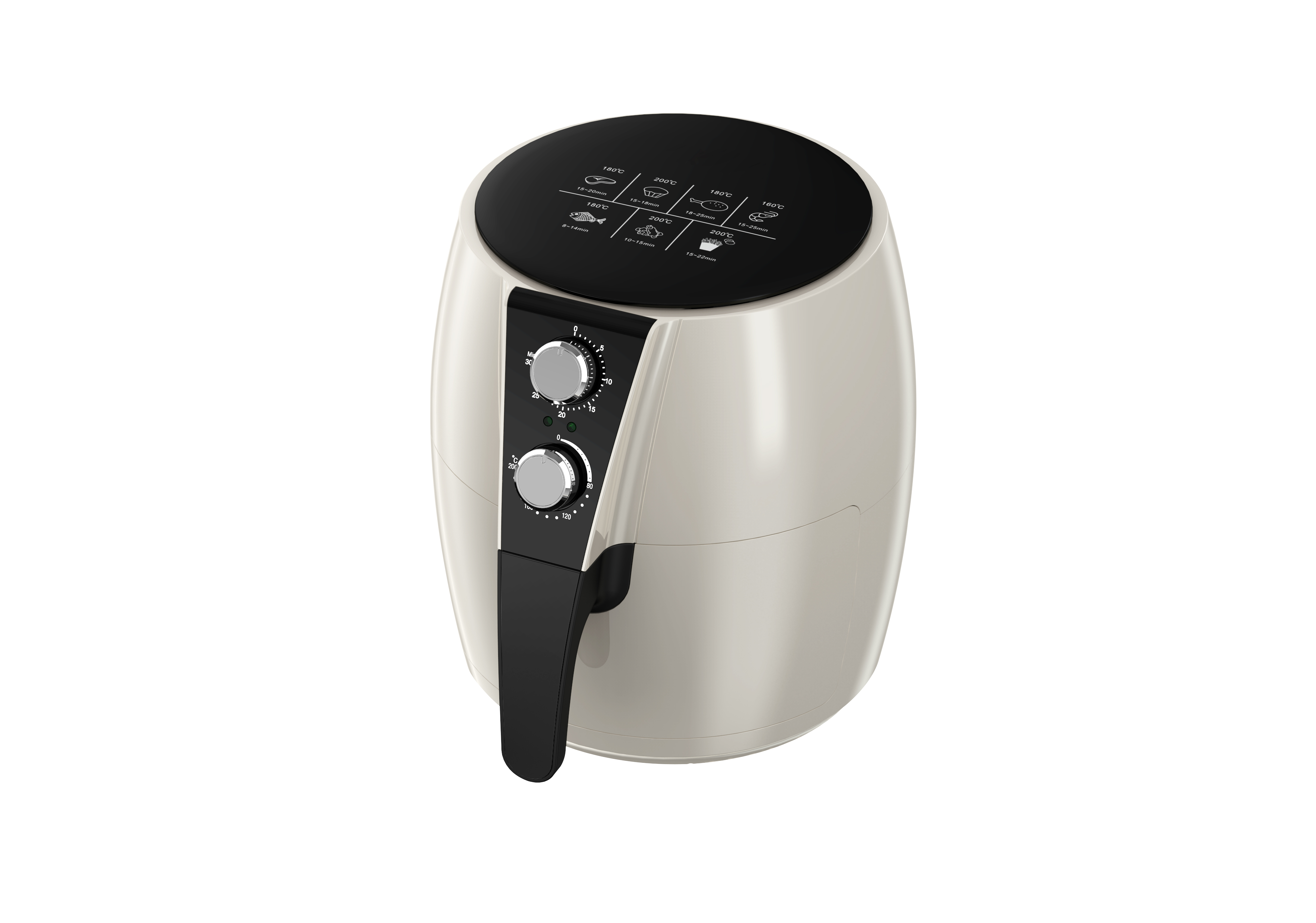 Home 4.5L Classic Oil-Free Multi-Function Electric Fryer Air Fryer Plastic PTFE Non-Stick Energy Saving Smart Household Fast