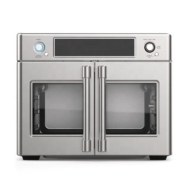 Dual 30L Electric French Door Stainless Steel Air Fryer Oven Multi-Function Digital Control with Convection