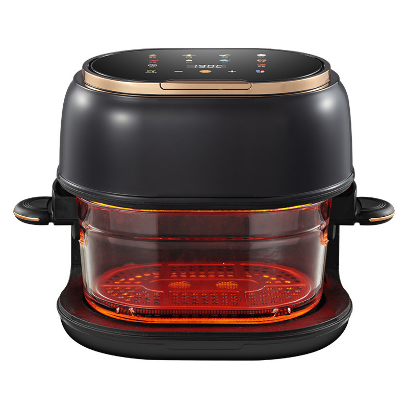New Visual Electric Fryer Multifunctional Touch Screen Glass Liner Oven Air Fryer