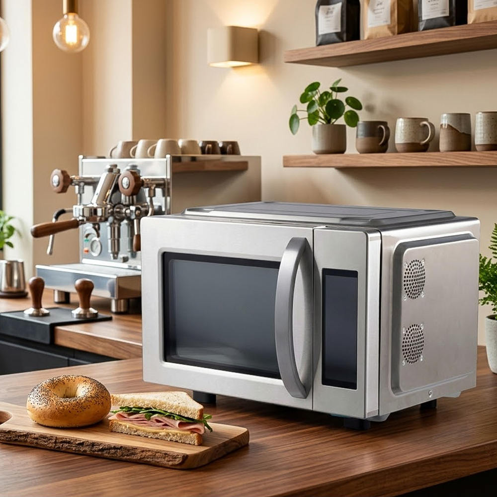 17L 3000W High Speed Rapid Cooking Commercial Microwave Air Fryer Combi Oven Digital Control Adjustable Thermostat for Bakery