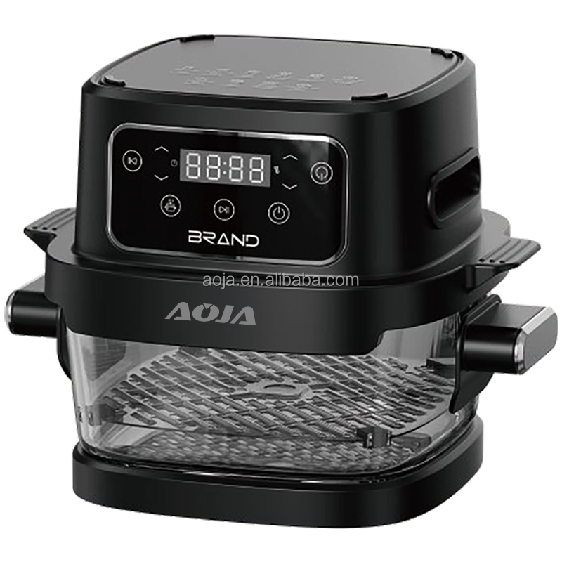 Modern Design 2 In 1 Air Fryer With Glass Window Pot Grill Electric Cooker Oven Air Fryer Energy Saving Smart Air Fryer Digital