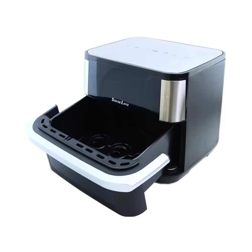 Factory Direct Large Digital Touch Screen Electric Air Fryer Modern Square PBT Design for Home and Hotel Use