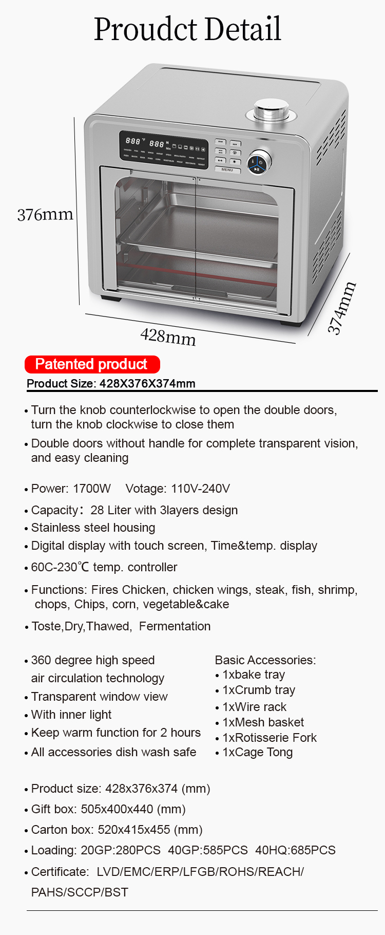 Air Fryer Oven Feature 9