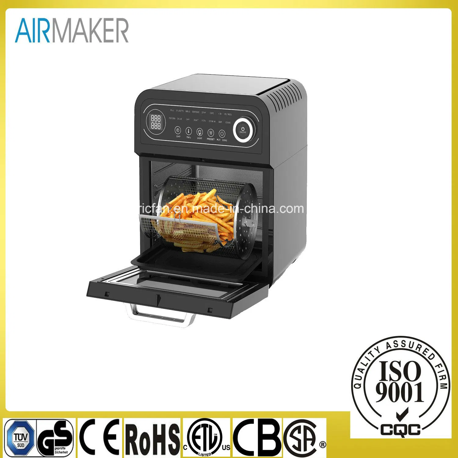 2022 New Designed Air Fryer Convection Toaster Oven with Rotisserie